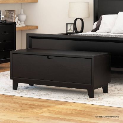 Picture of Modern Simplicity Mocha Solid Wood Standing 48” Linen Chest