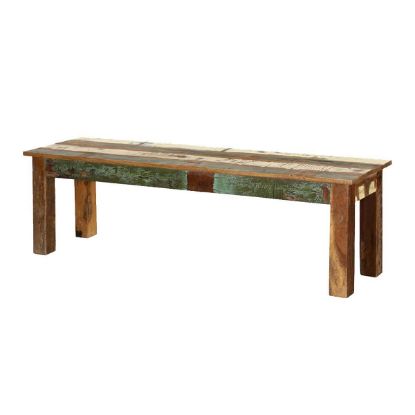 Picture of Rustic Rainbow Reclaimed Wood 58” Long Bench