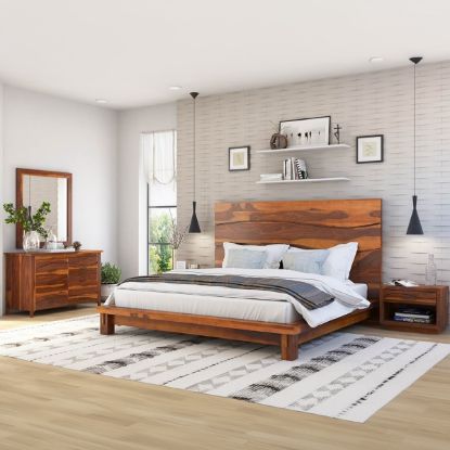Picture of Santa Barbara Solid Wood 4 Piece Bedroom Set