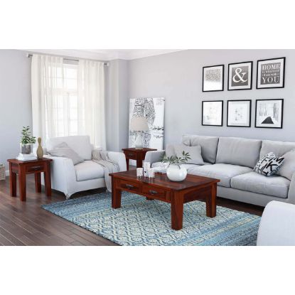 Picture of Tierra Rustic Style Solid Wood 3 Piece Coffee Table Set