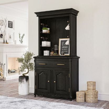 Picture of Lethbridge Small Farmhouse Coffee Bar Cabinet 