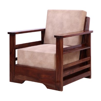 Picture of Franklin Rustic Solid Wood Geometric Modern Living Room Sofa Chair		