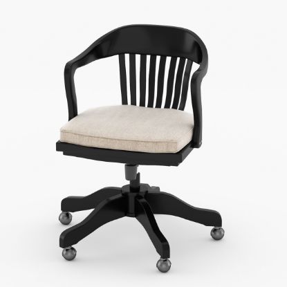 Picture of Bloomfield Farmhouse Solid Wood Ergonomic Rolling Office Chair