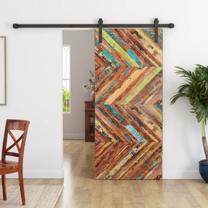 Picture of Mazatlan Reclaimed Wood Chevron Pattern Interior Barn Door