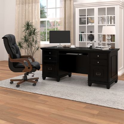 Picture of Klagetoh Solid Wood Desk With File Drawers 