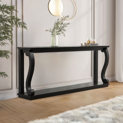 Picture of Midnight Empire Black 72 inch Long Console Table