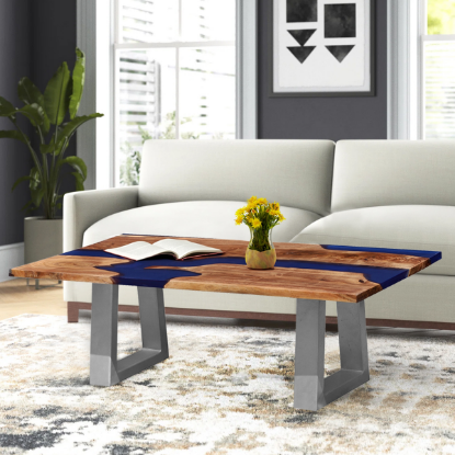 Picture of Jovista Industrial Epoxy River Coffee Table